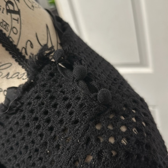 RED Valentino Long Sleeve Knit Fringe & Bow Dress - Picture 6 of 13